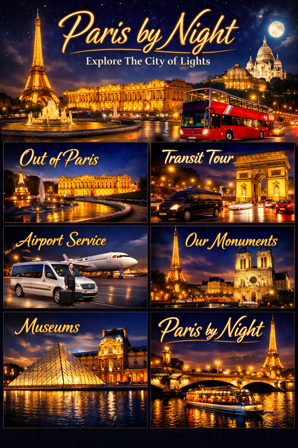 Paris Cab Limousine professional chauffeur standing beside a luxury Mercedes in Paris